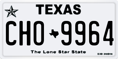TX license plate CHO9964