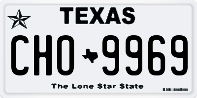 TX license plate CHO9969