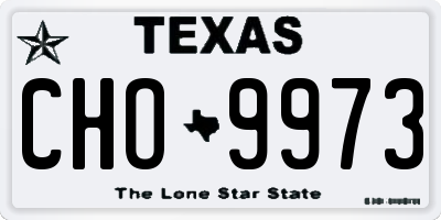 TX license plate CHO9973