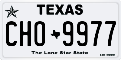 TX license plate CHO9977
