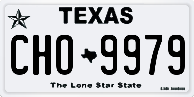 TX license plate CHO9979