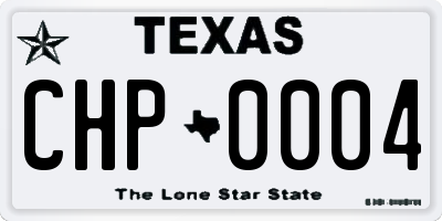 TX license plate CHP0004