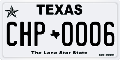 TX license plate CHP0006