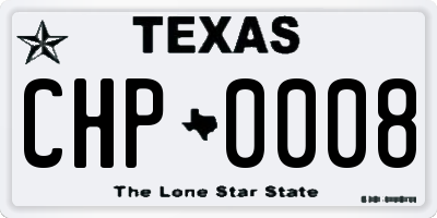 TX license plate CHP0008