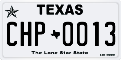 TX license plate CHP0013