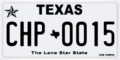 TX license plate CHP0015