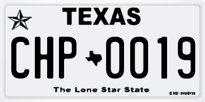 TX license plate CHP0019