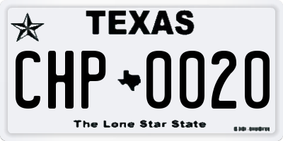 TX license plate CHP0020