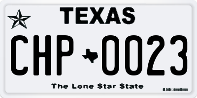 TX license plate CHP0023