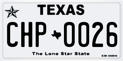 TX license plate CHP0026