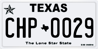 TX license plate CHP0029