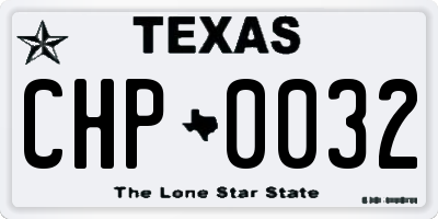 TX license plate CHP0032