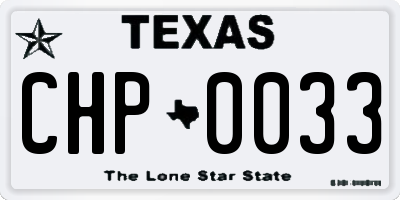 TX license plate CHP0033