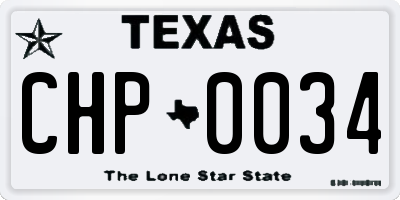 TX license plate CHP0034