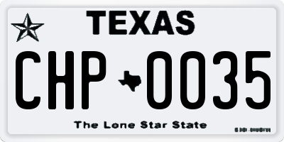 TX license plate CHP0035