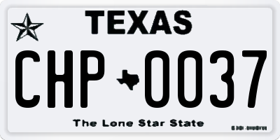 TX license plate CHP0037