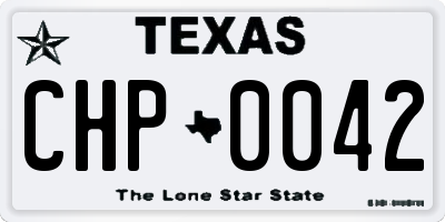 TX license plate CHP0042