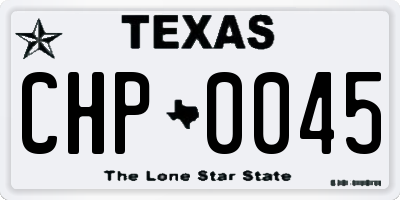 TX license plate CHP0045
