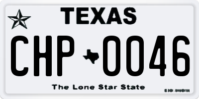 TX license plate CHP0046