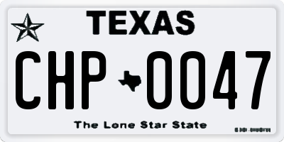 TX license plate CHP0047