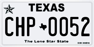 TX license plate CHP0052