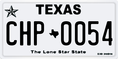 TX license plate CHP0054
