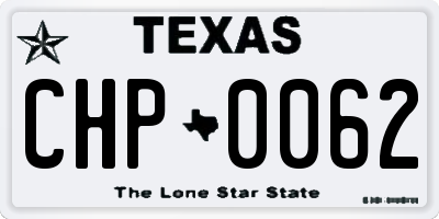 TX license plate CHP0062