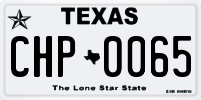 TX license plate CHP0065