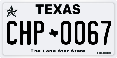 TX license plate CHP0067