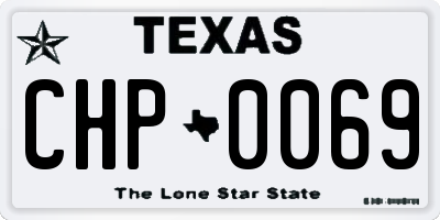 TX license plate CHP0069