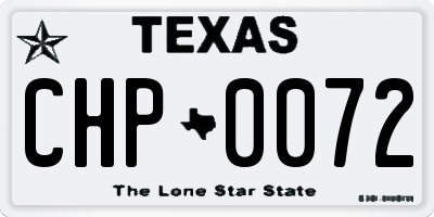 TX license plate CHP0072