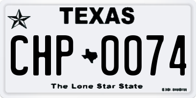 TX license plate CHP0074
