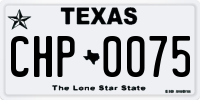 TX license plate CHP0075