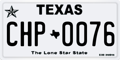 TX license plate CHP0076