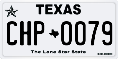 TX license plate CHP0079