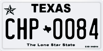 TX license plate CHP0084