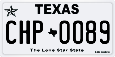TX license plate CHP0089