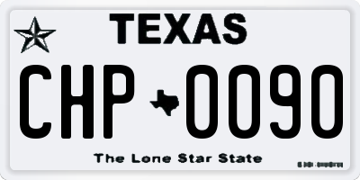 TX license plate CHP0090