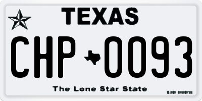 TX license plate CHP0093