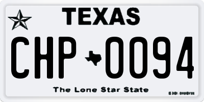 TX license plate CHP0094