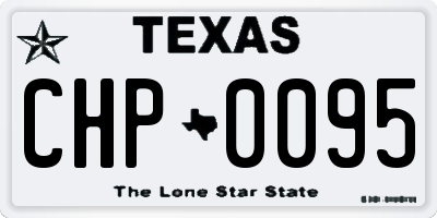 TX license plate CHP0095