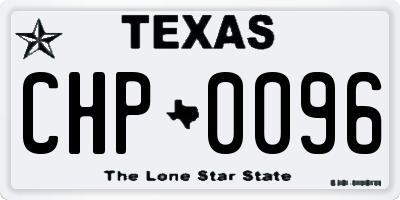TX license plate CHP0096