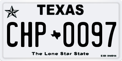 TX license plate CHP0097