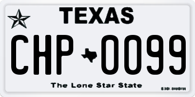 TX license plate CHP0099
