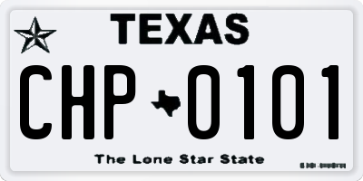 TX license plate CHP0101