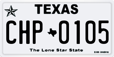 TX license plate CHP0105