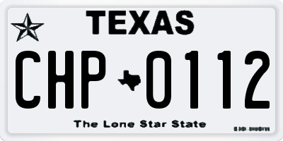 TX license plate CHP0112