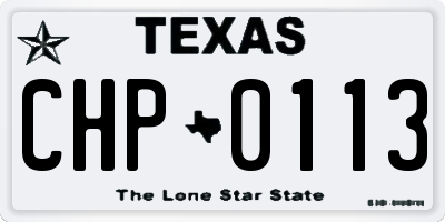 TX license plate CHP0113
