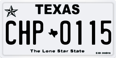 TX license plate CHP0115
