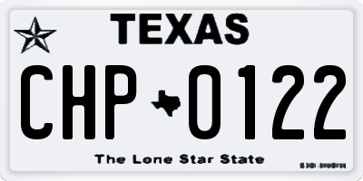 TX license plate CHP0122